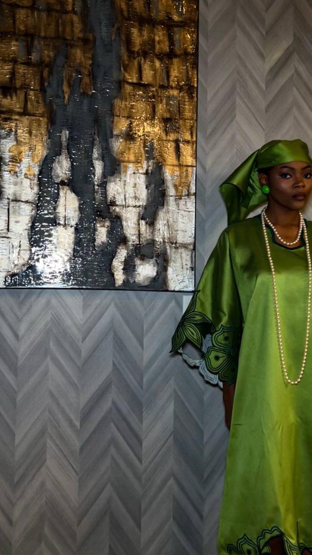 Wurabilo – Boubou Luxe Blanc et Olive — vue 3