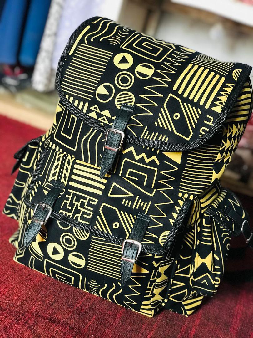 Larger Backpack – Black Beige
