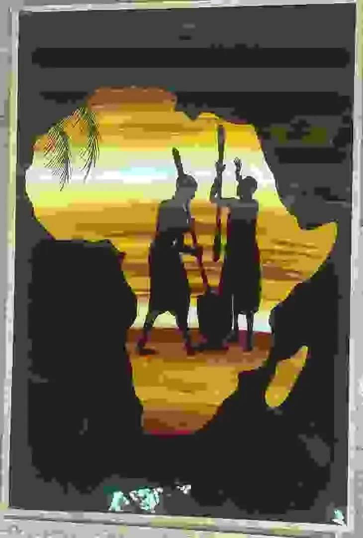 Table en Verre avec Carte d'Afrique