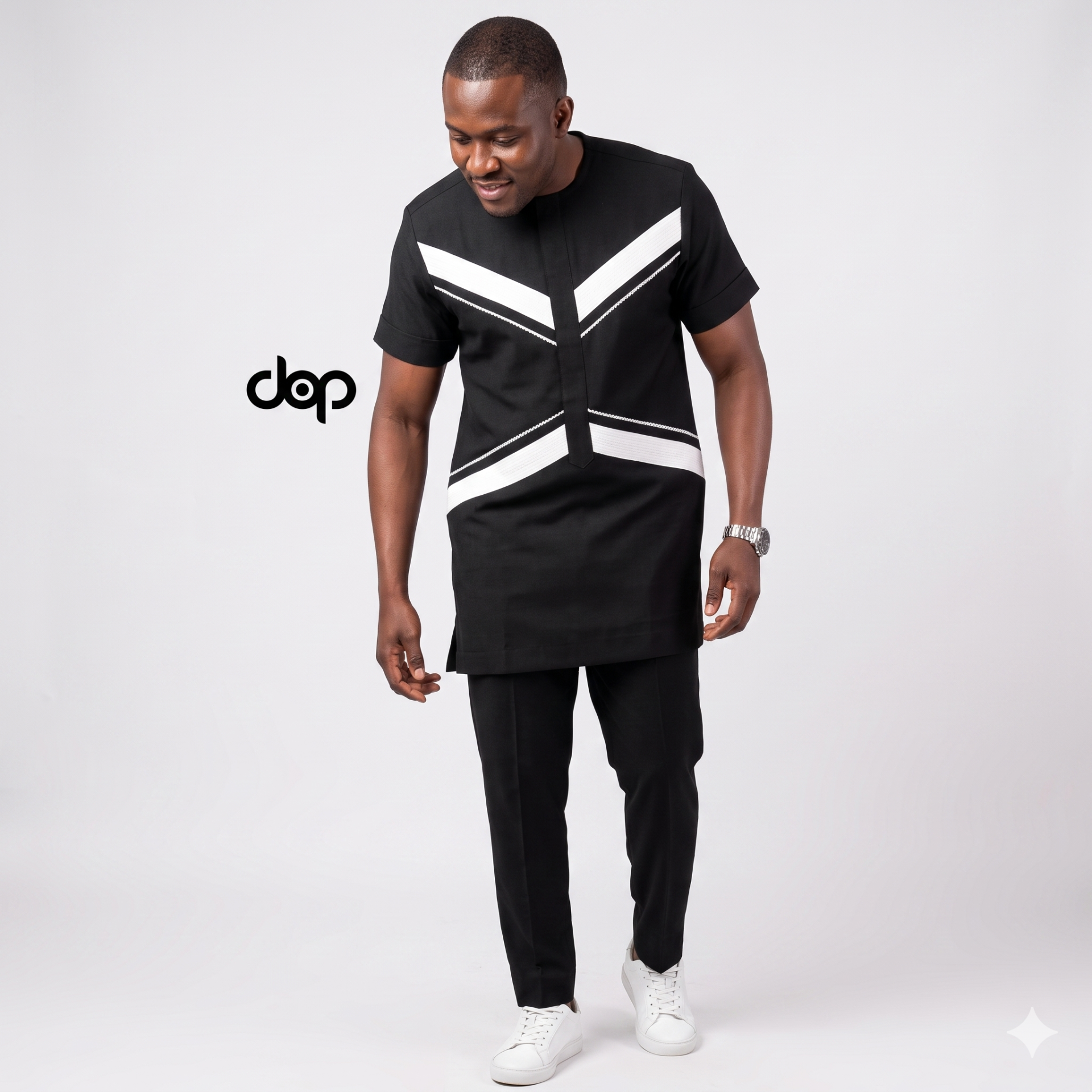 Ensemble pour homme 02 Pièces - Blanc/Noir