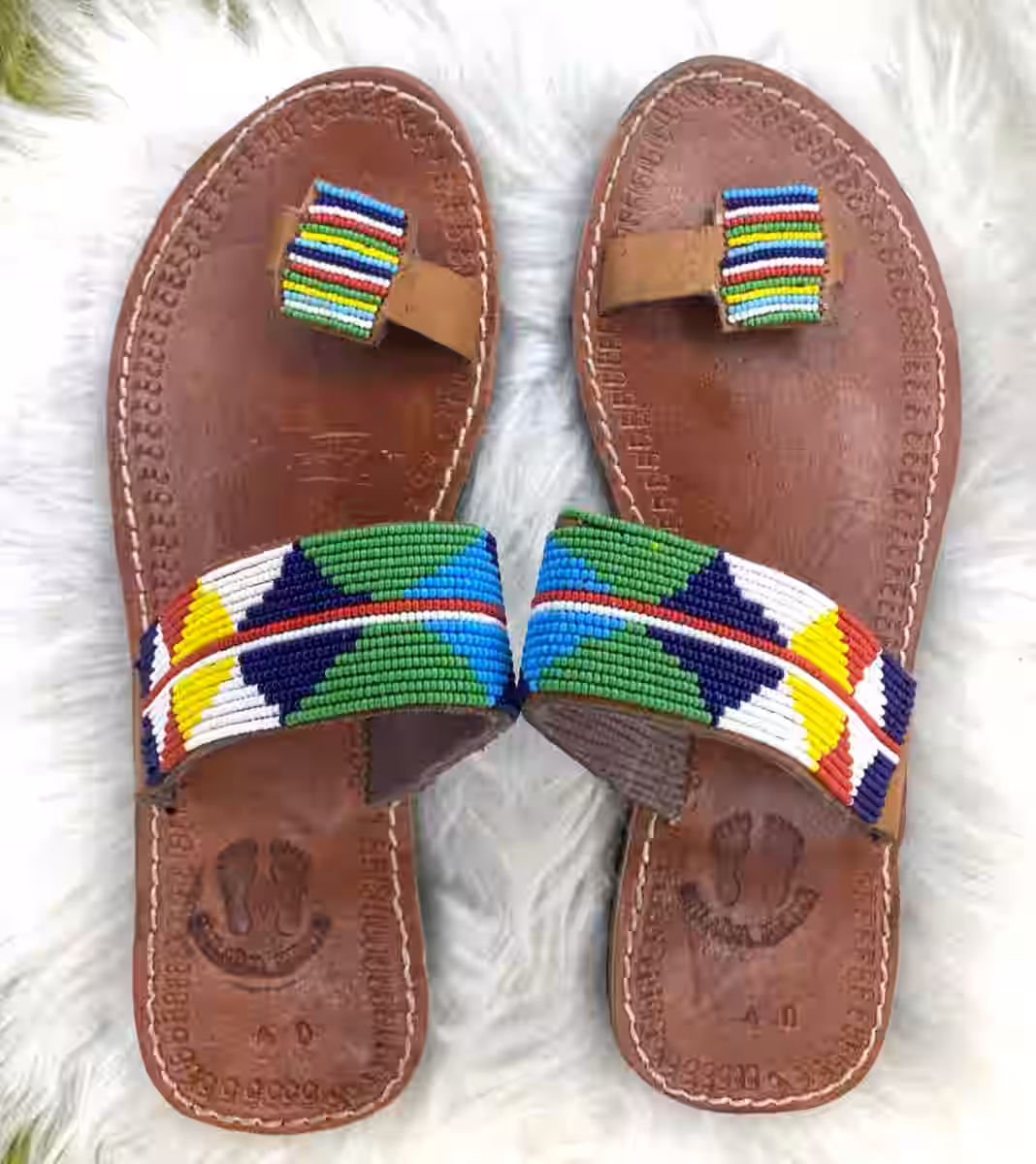 Leather slippers