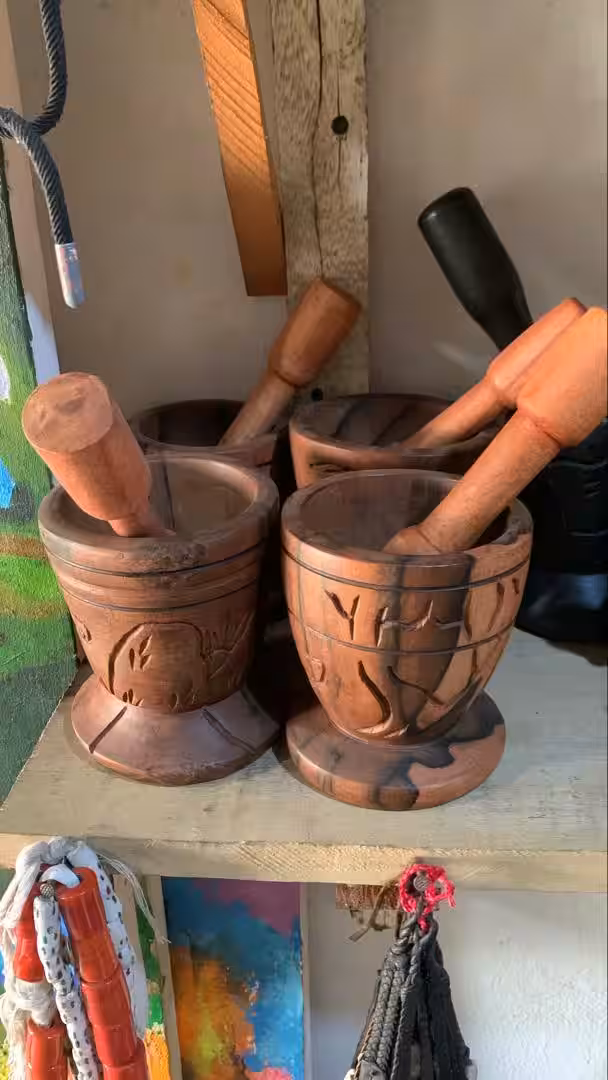 Mortier en Bois Artisanal