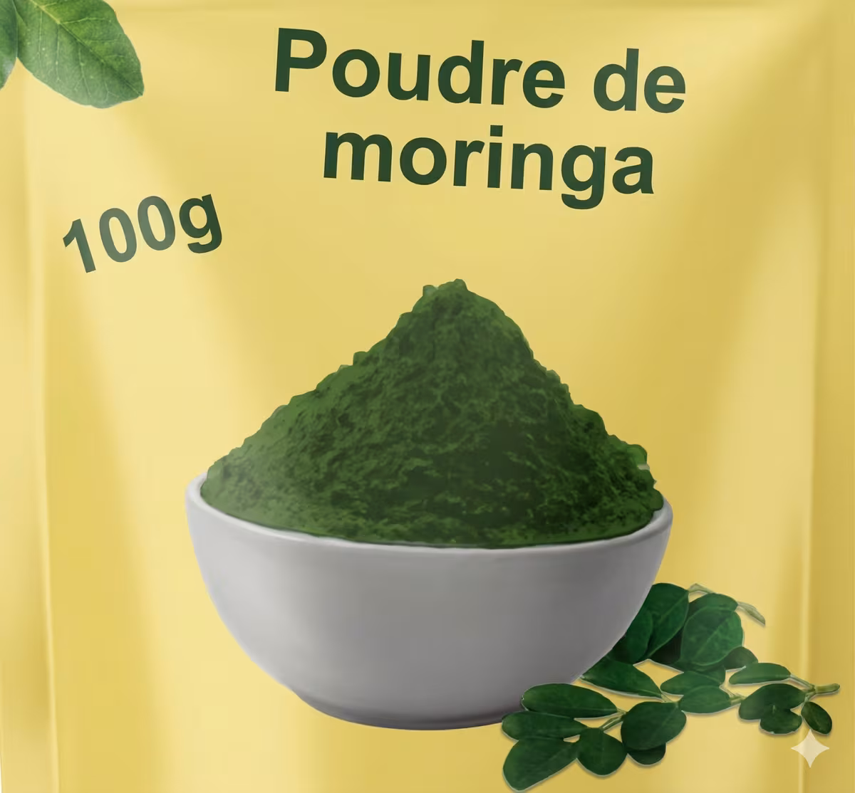Poudre de moringa 100% naturelle 97g