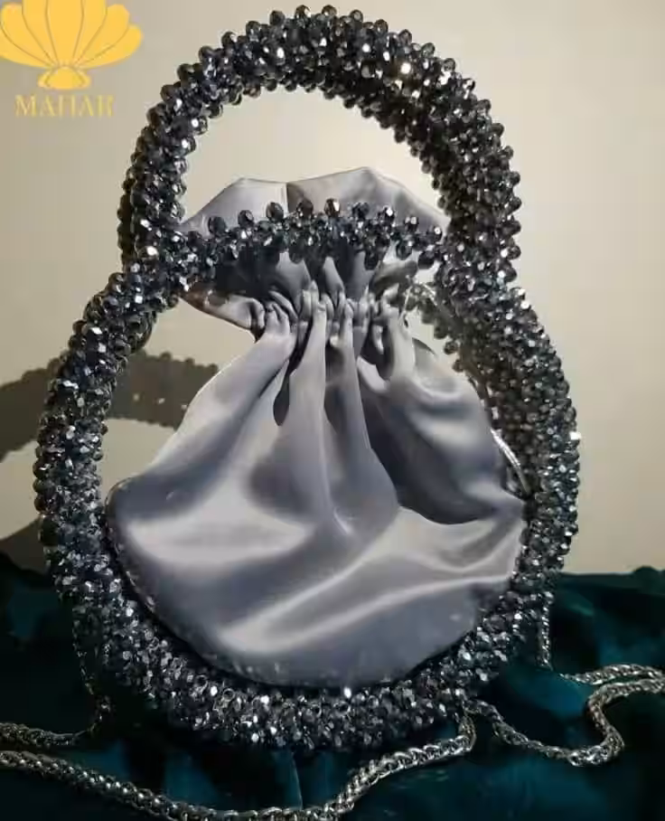 Black Beaded Bag