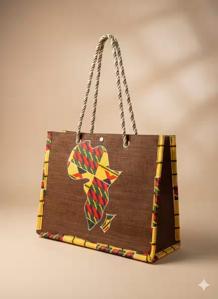 Sac en Tissu Carte d'Afrique — vue 2