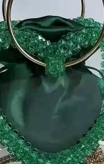 Green Beaded Bag