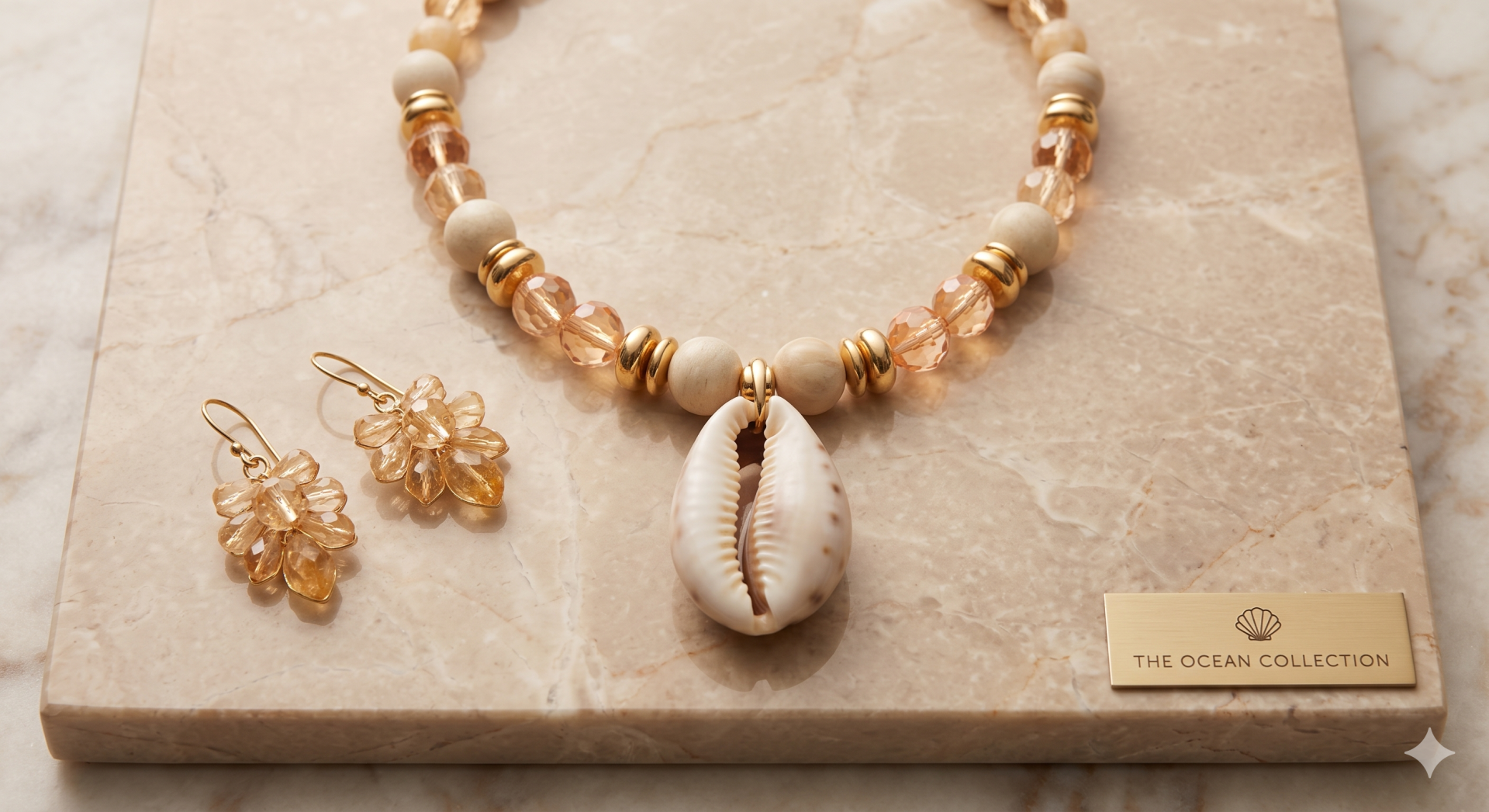 Ensemble Collier et Boucles d'Oreilles "Élégance Artisanale" — vue 2