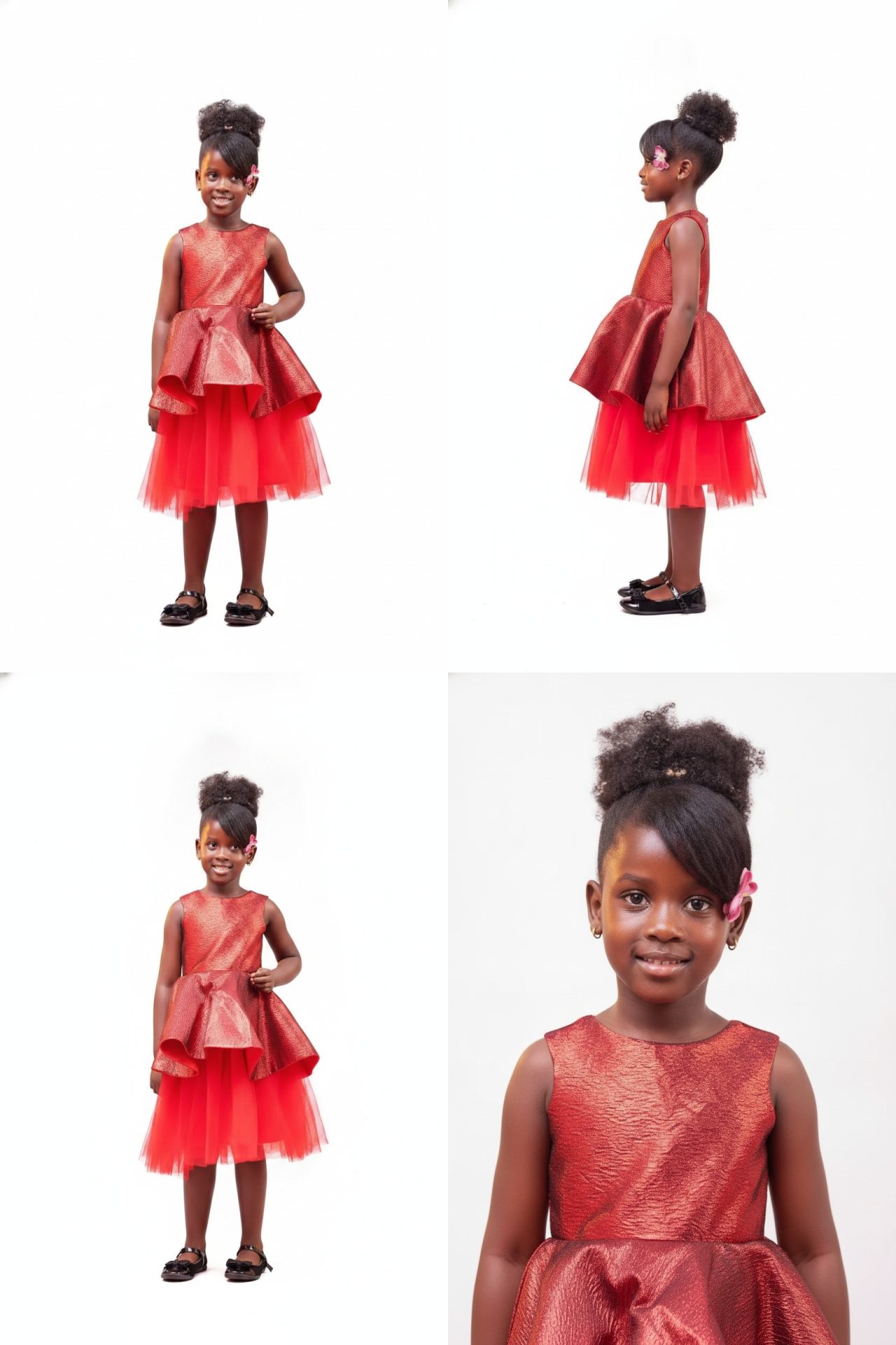 Brocade and tulle dress
