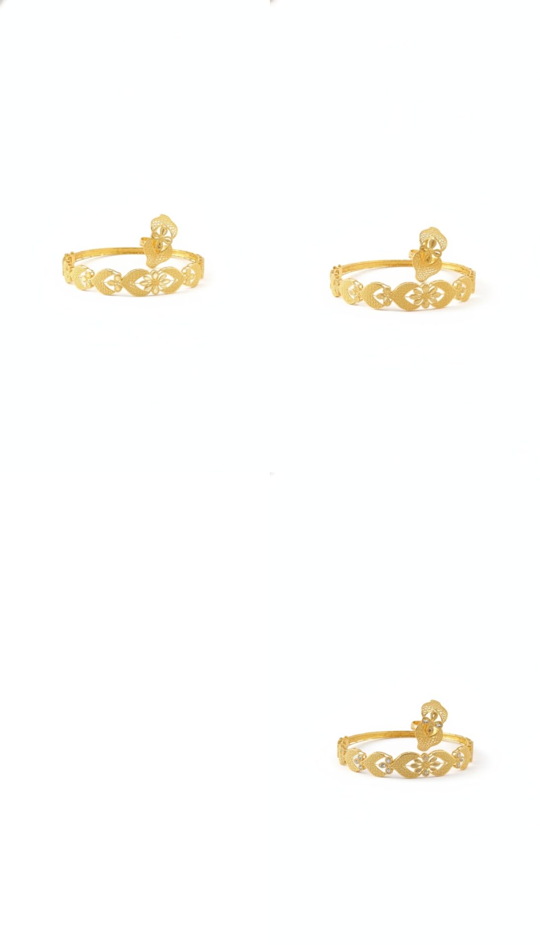18K Gold Bracelet and Ring Set