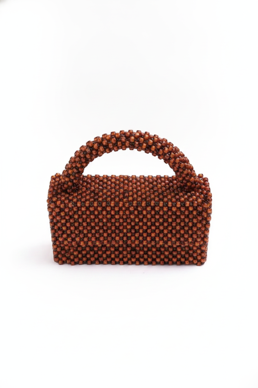 Handmade red and black beaded bag — vue 2