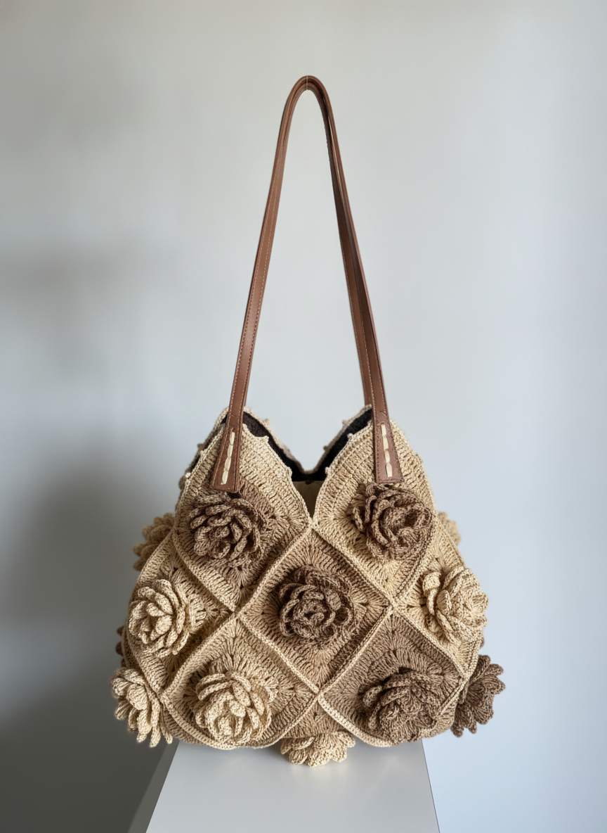 Sac a main premium en raphia — vue 3