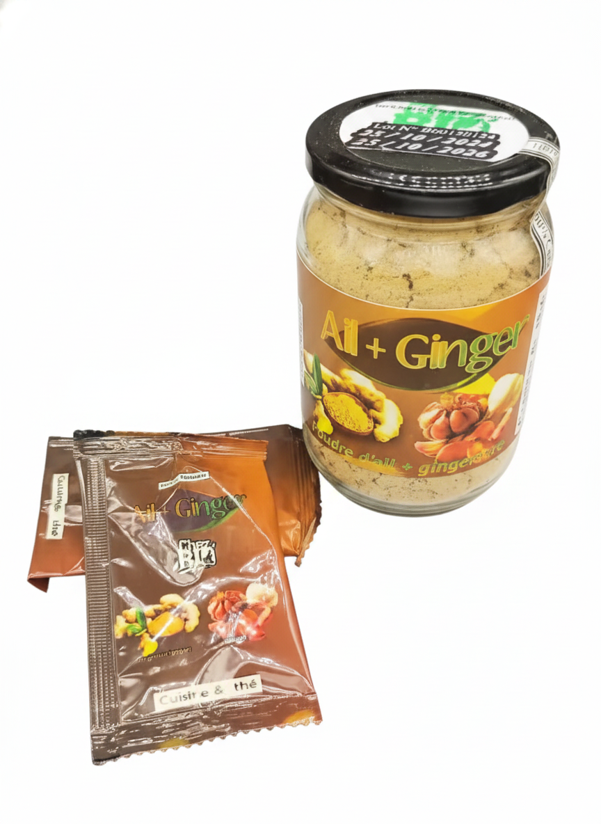 Poudre de djindja biologique