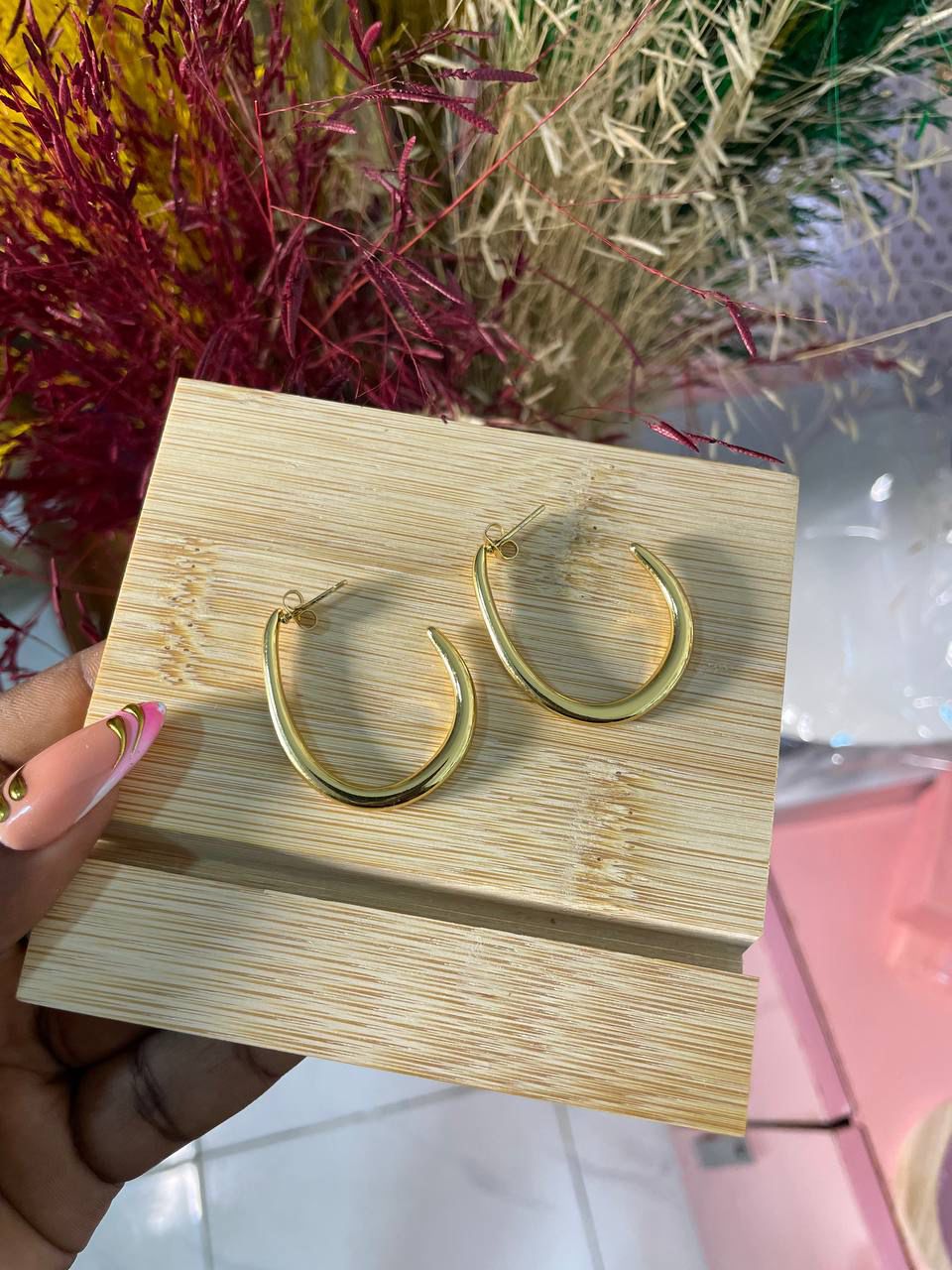 Silver Asymmetric Wave Earrings