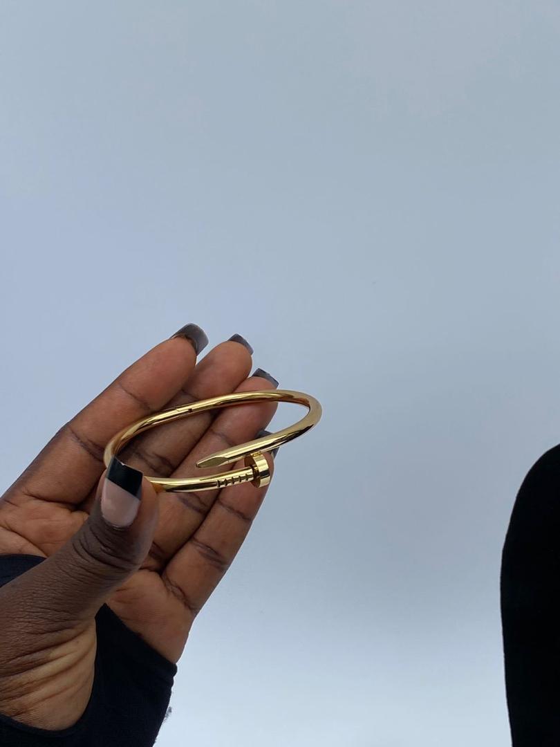 Gold Stud Bangle Bracelet