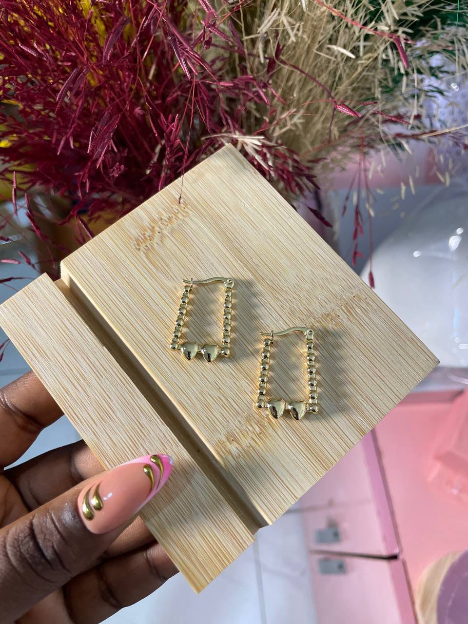 Gold Fan Earrings