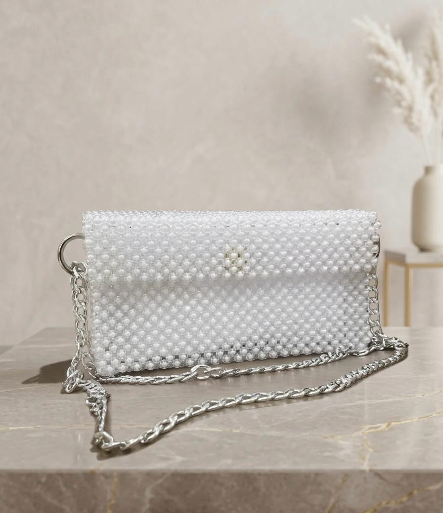 KARIMA White Bead Bag