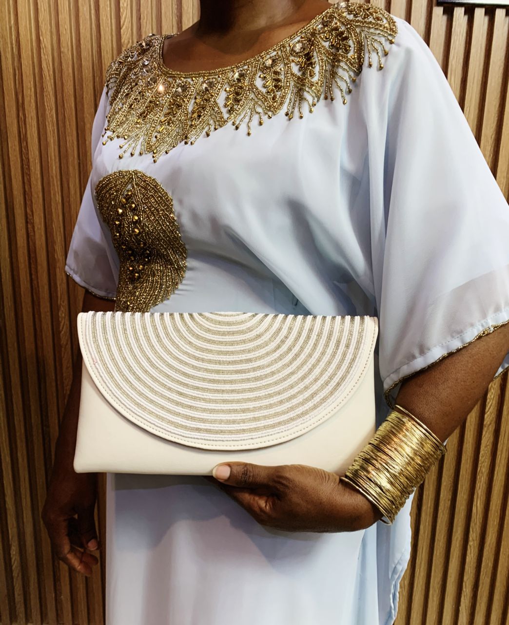 POCHETTE SUPER PREMIUM — Ivoire Cercle Doré