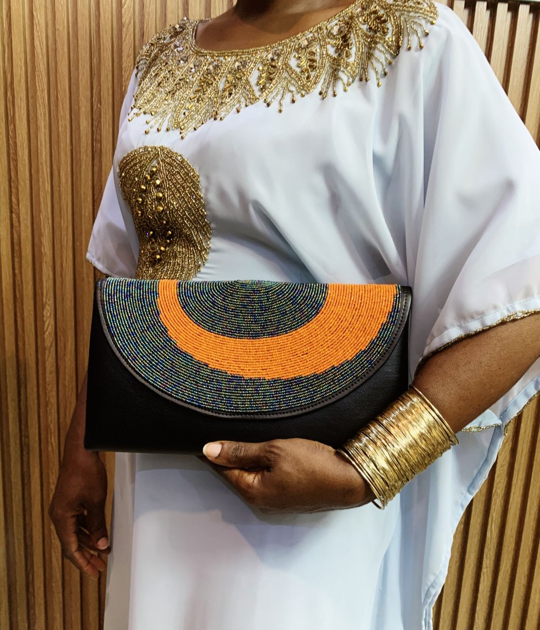 POCHETTE SUPER PREMIUM — Noir Cercle Bleu Orange