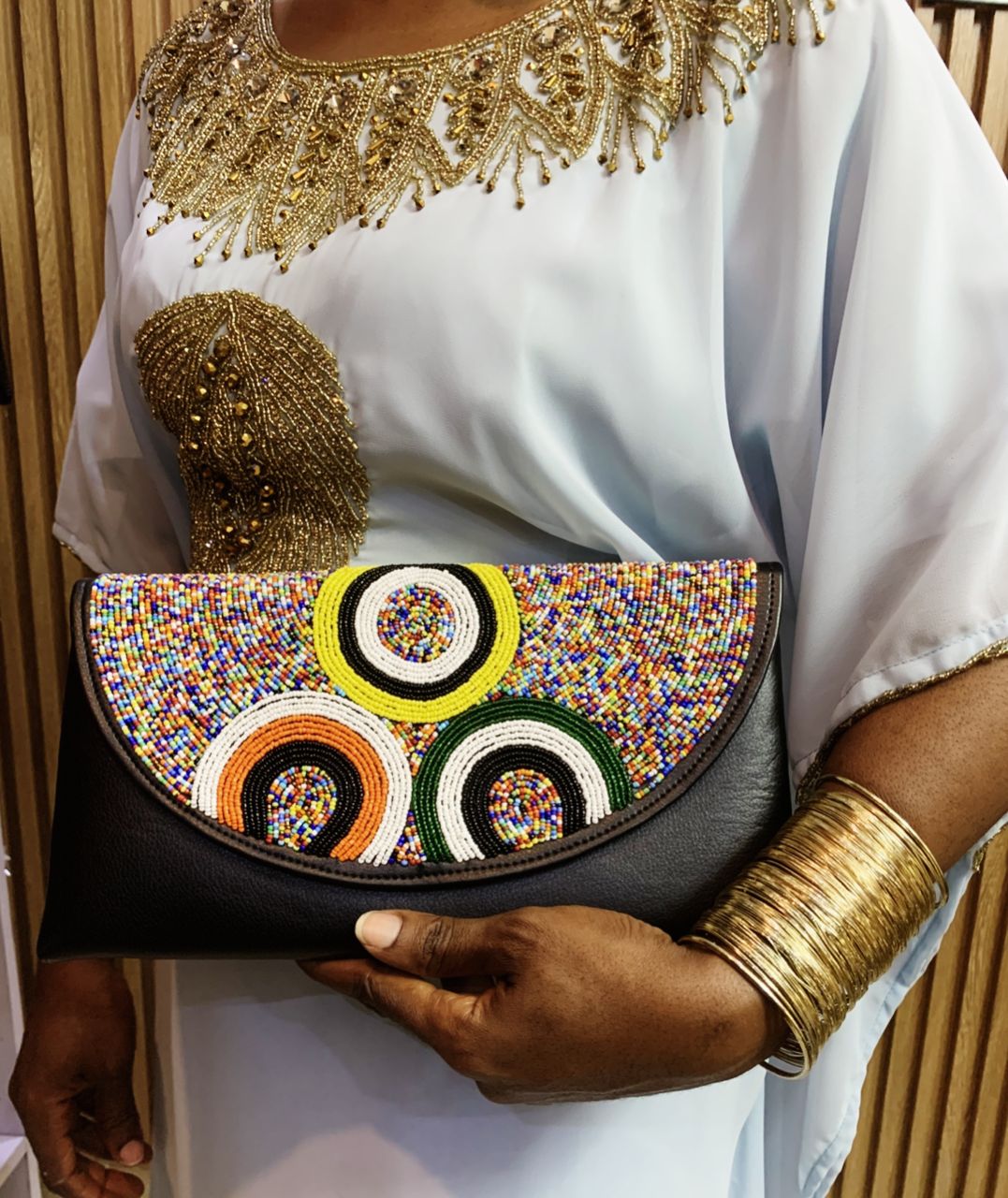 POCHETTE SUPER PREMIUM — Noir Cercle Doré Perlé